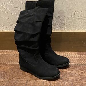 Girls Slouch Faux Suede Tall Boots
